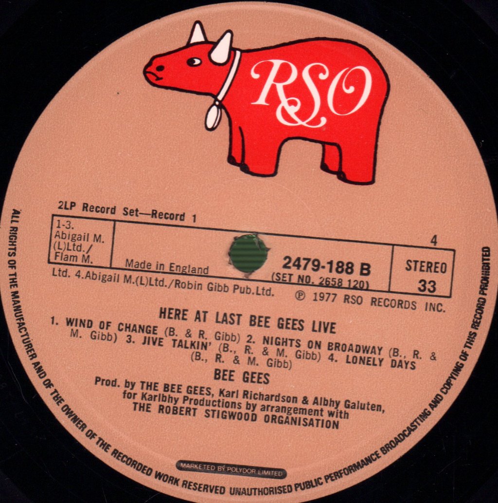 Bee Gees - Here At Last (Bee Gees Live) - Double Lp