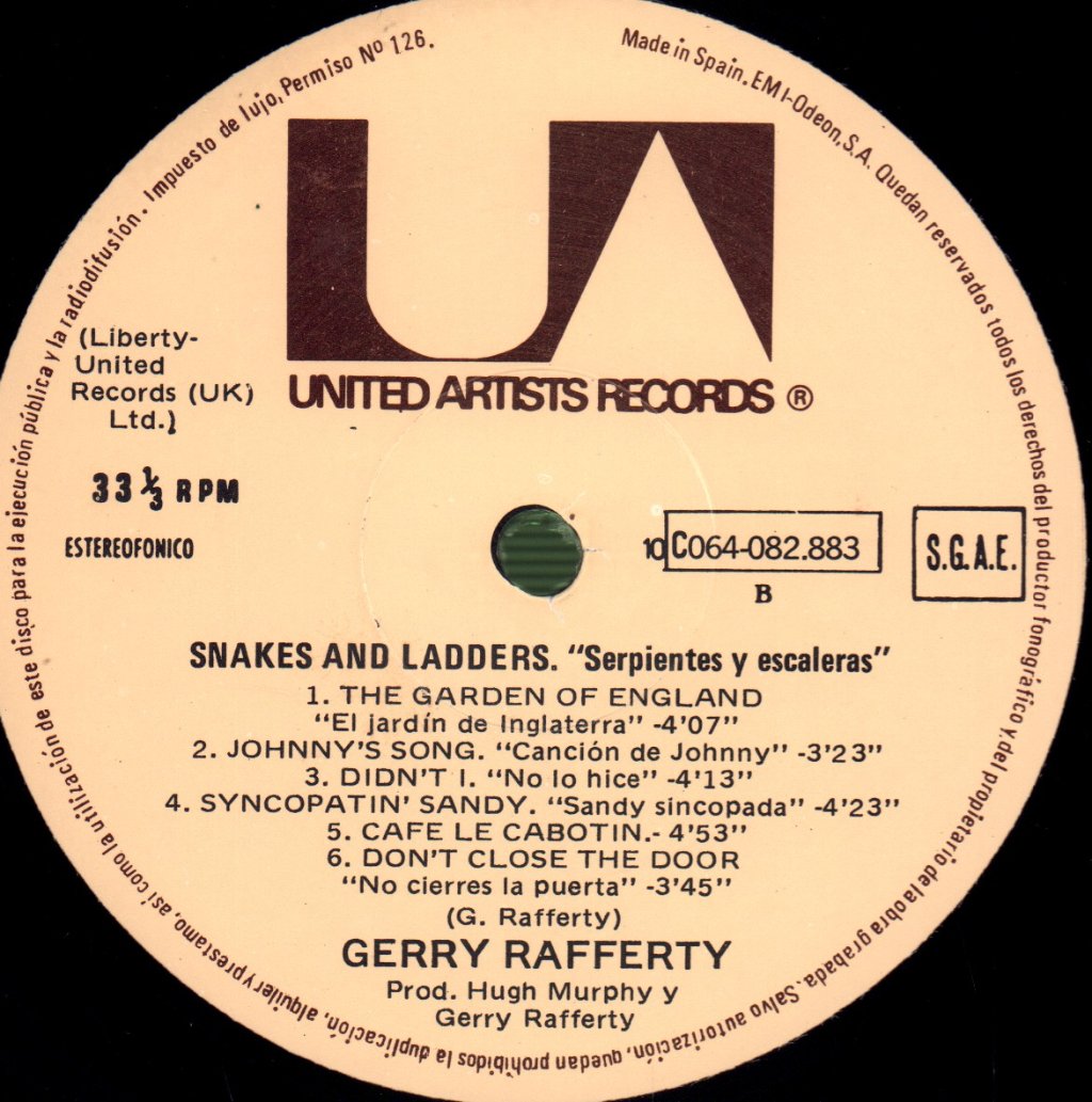 Gerry Rafferty - Snakes And Ladders - Lp