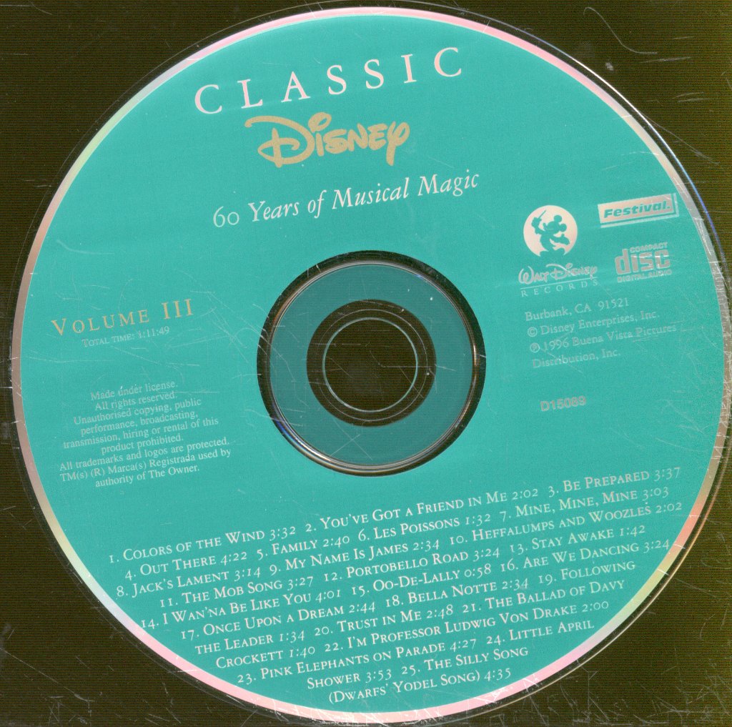 Various Artists - Classic Disney Volume III - Cd