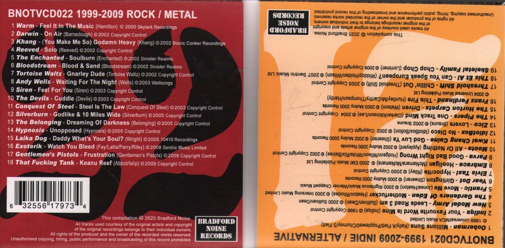 Bradford's Noise Of The Valleys - Volume 3 - Indie/Alternative/Rock/Metal - Double Cd