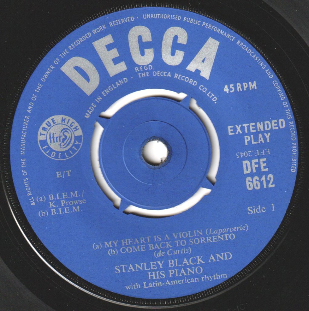 Stanley Black - Plays - 7 Inch