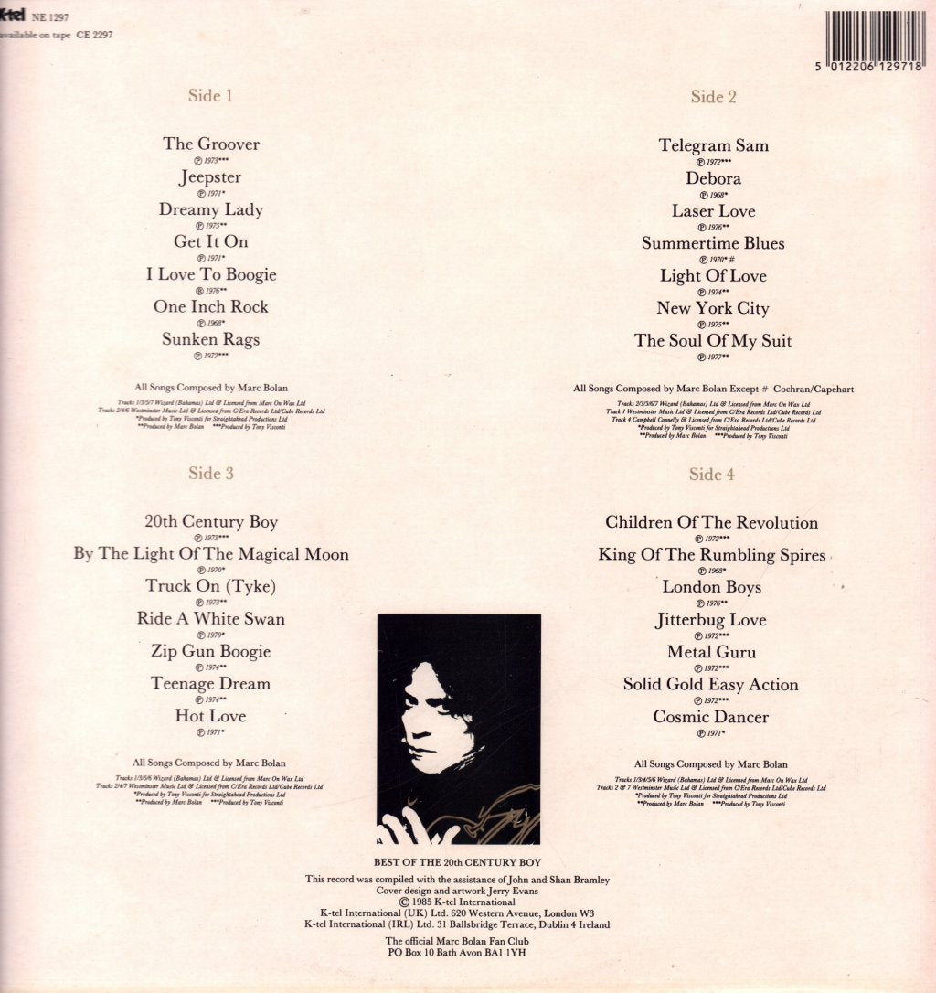 Marc Bolan And T Rex - Best Of The 20th Century Boy - Double Lp