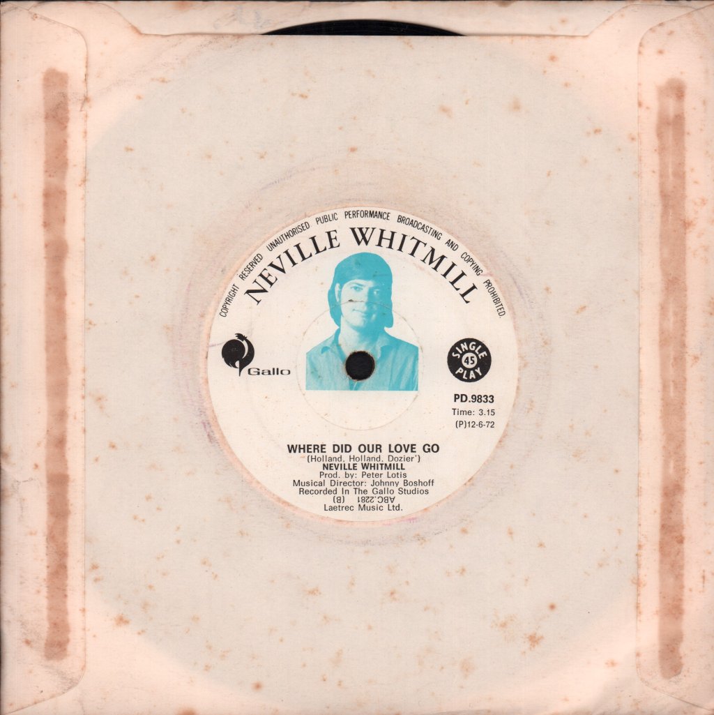 Neville Whitmill - Girl I've Got News For You / Where Did Our Love Go - 7 Inch