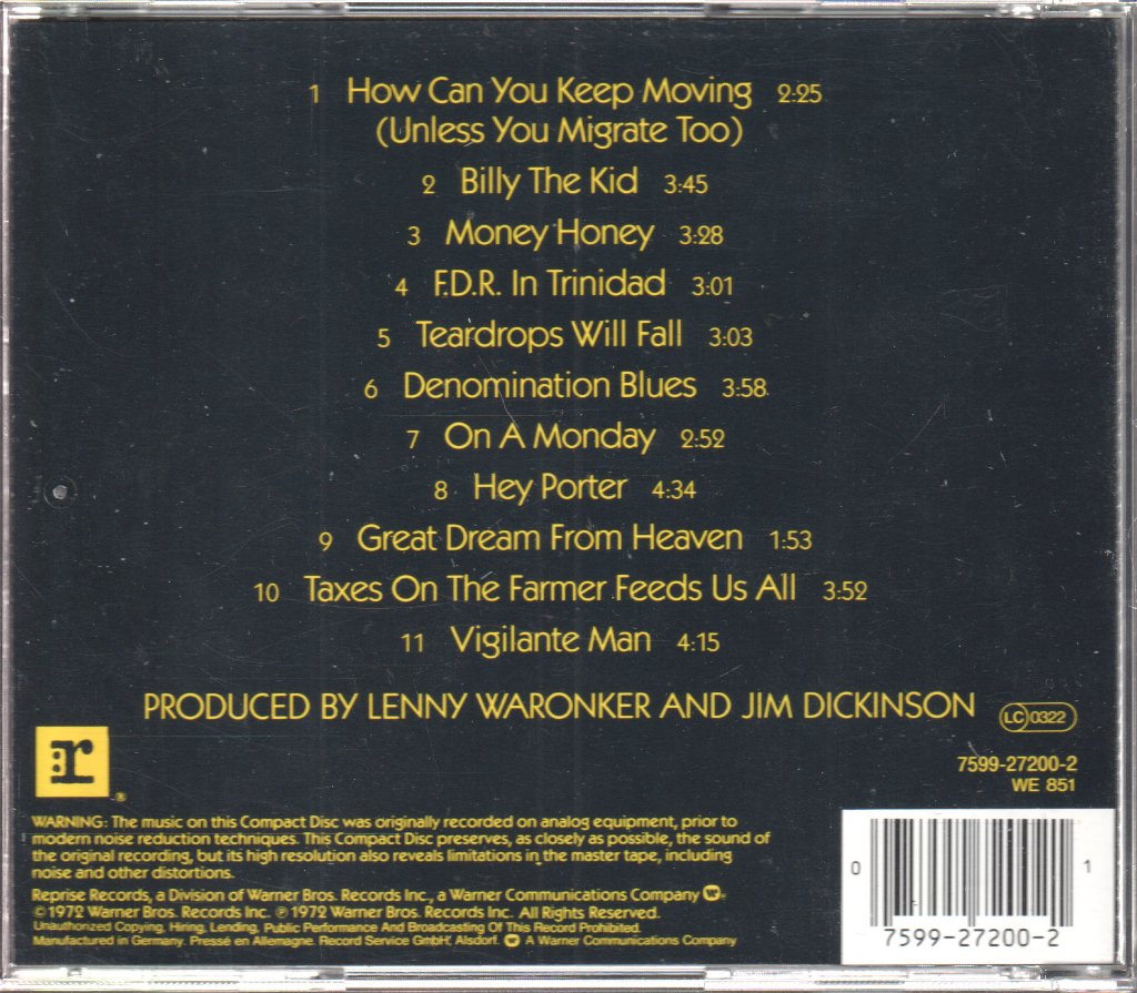 Ry Cooder - Into The Purple Valley - Cd