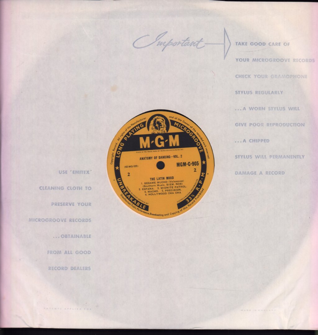 Various Artists - Anatomy Of Dancing Volume 2 - The Latin Mood - Lp