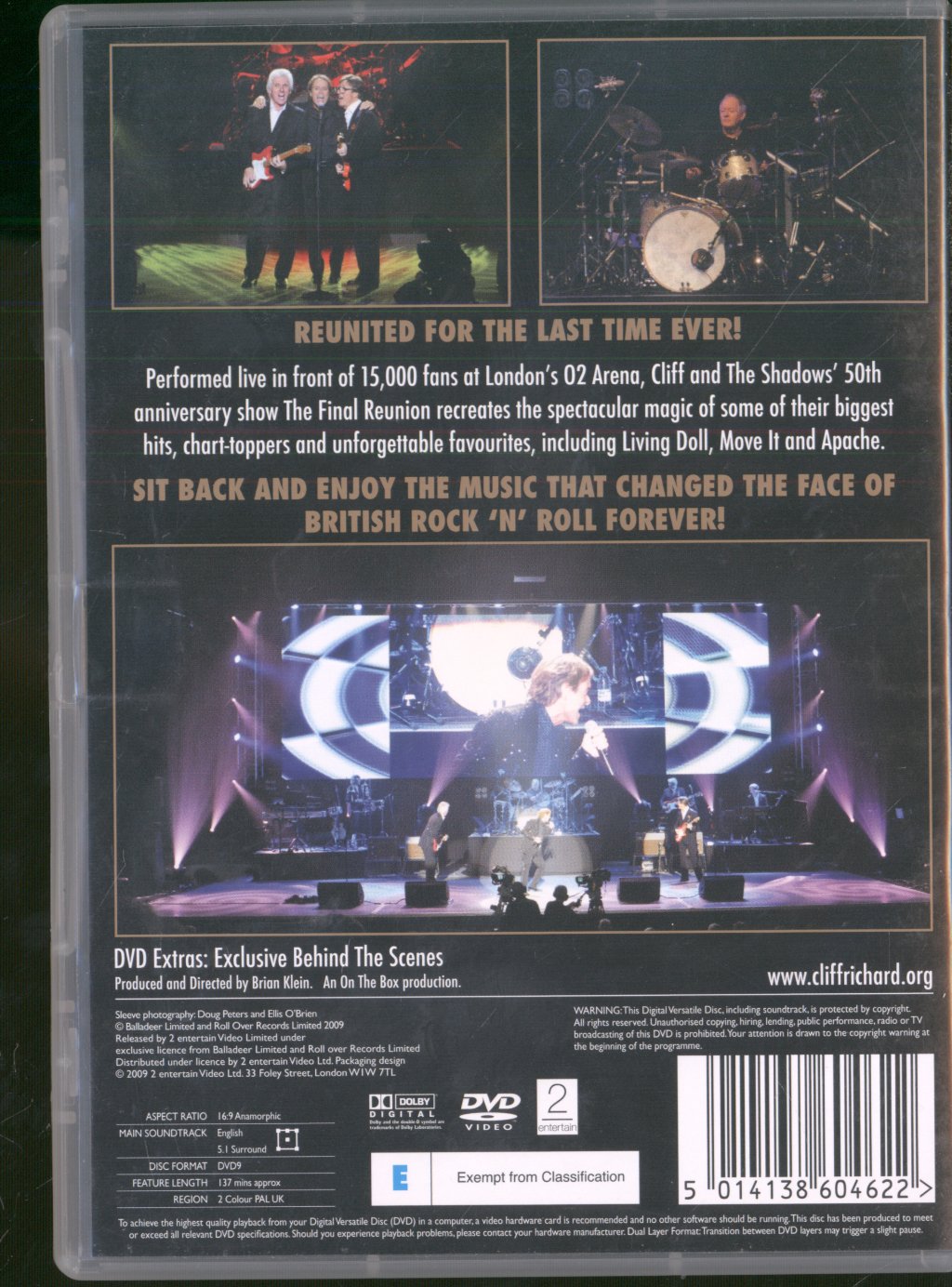 Cliff Richard & The Shadows - Final Reunion - Dvd