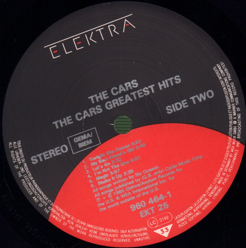 Cars - Greatest Hits - Lp