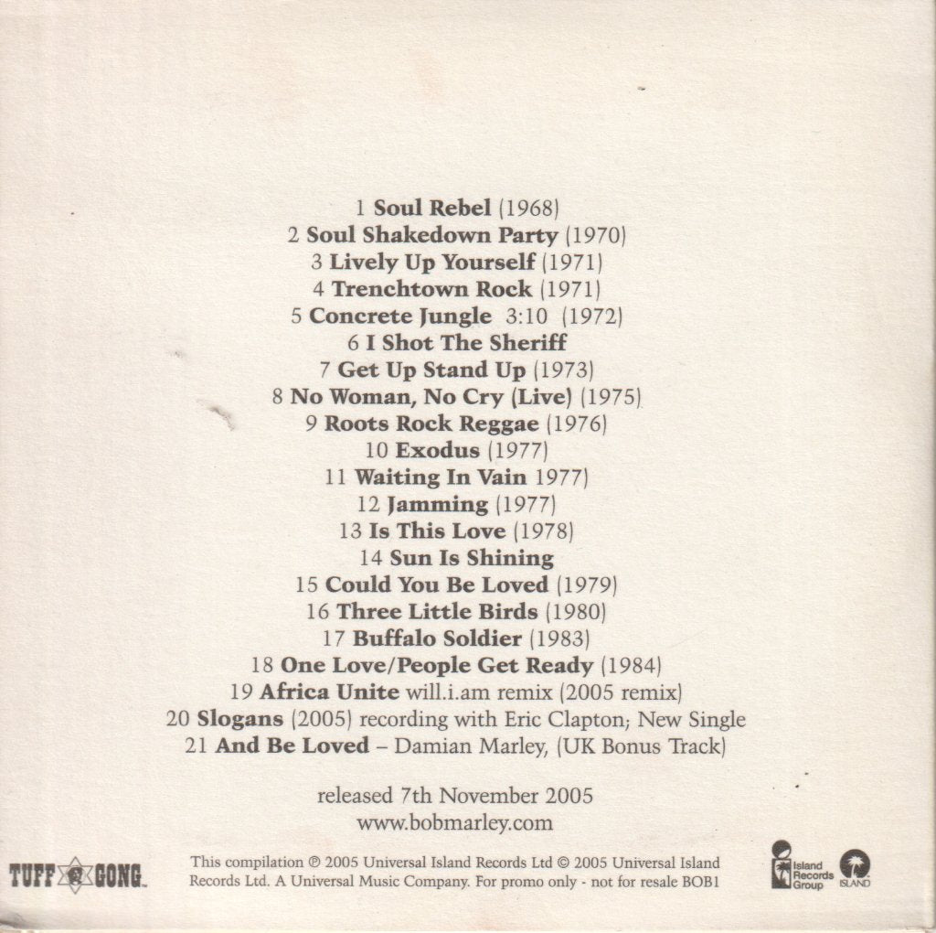 Bob Marley And The Wailers - Africa Unite The Singles Collection - Cdr