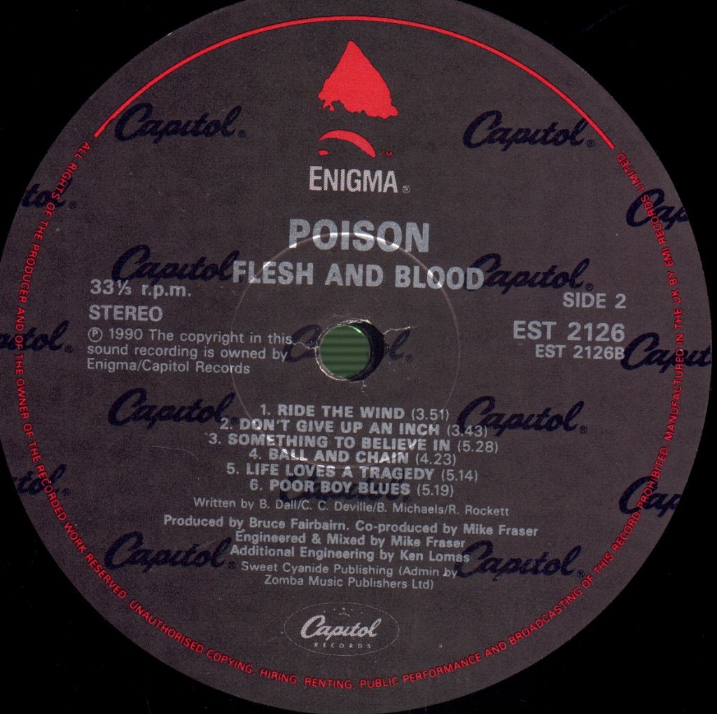 Poison - Flesh And Blood - Lp