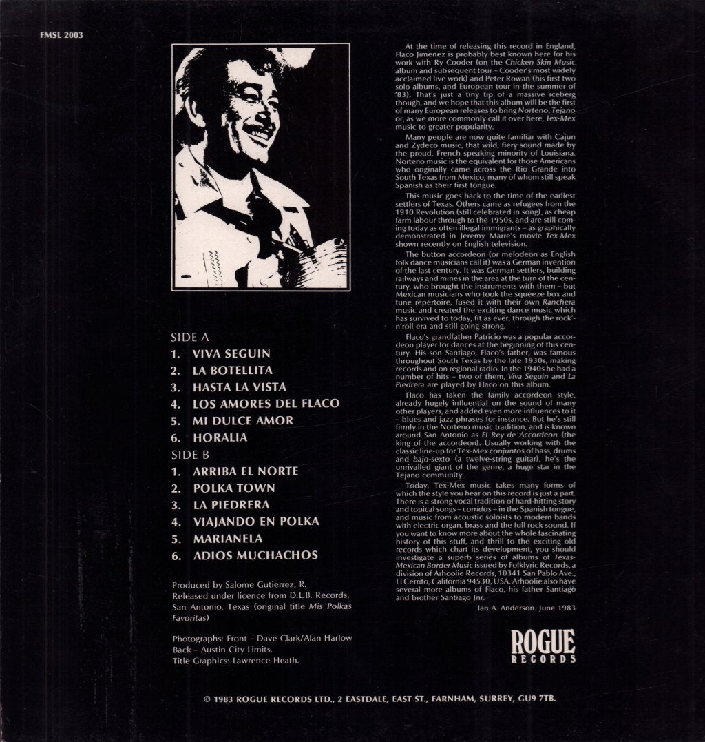 Flaco Jimenez - Viva Seguin - Lp