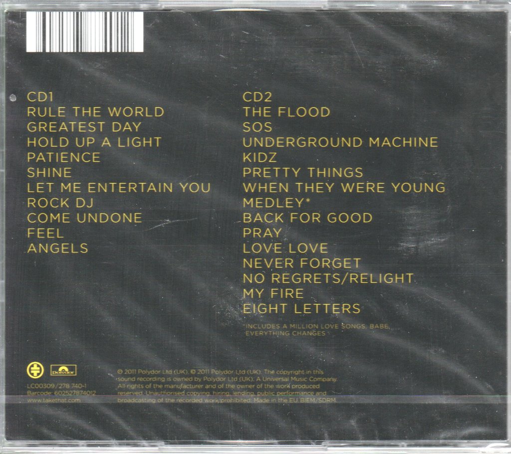 Take That (Boy Band) - Progress Live - Double Cd