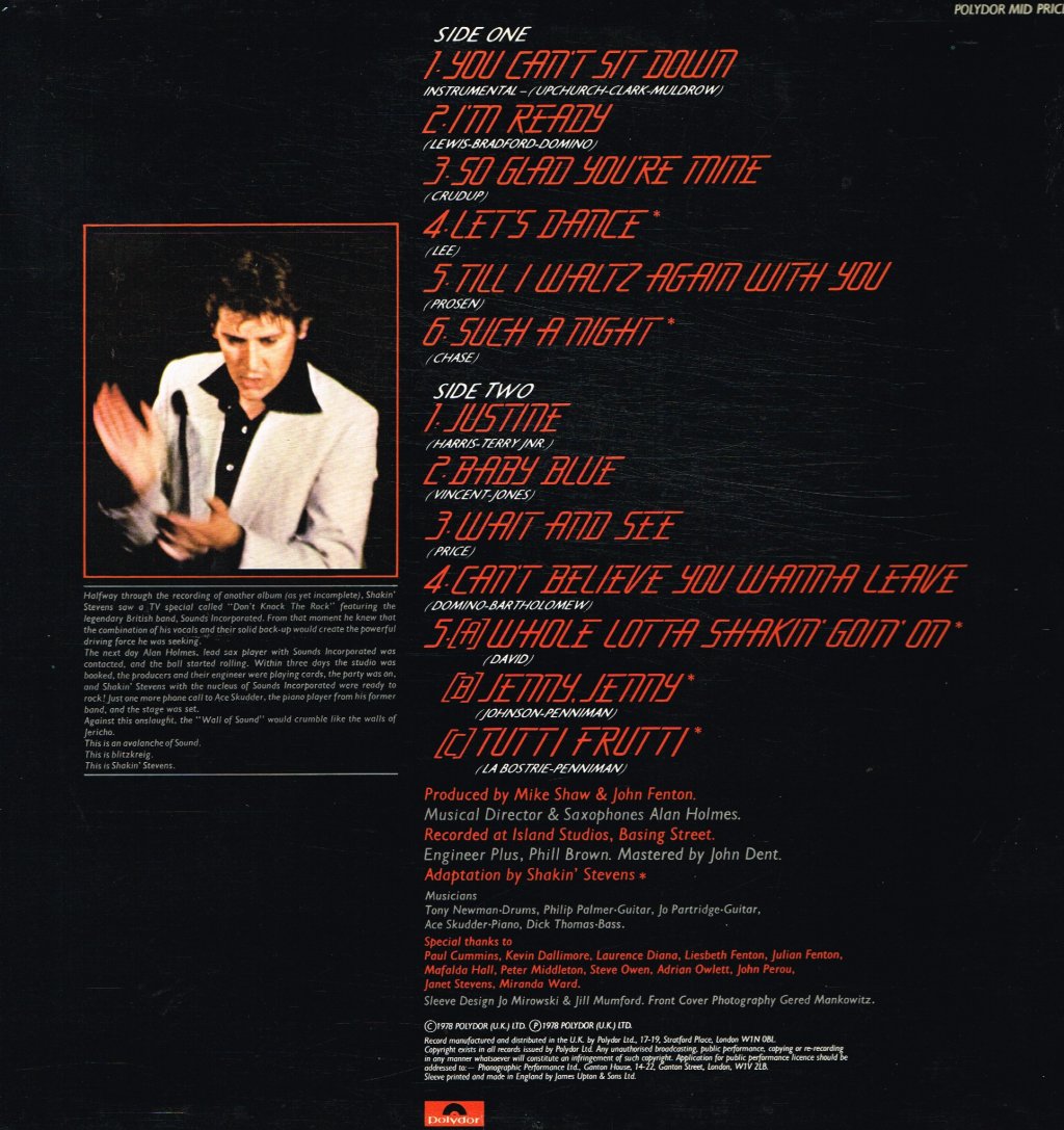 Shakin' Stevens - Shakin' Stevens - Lp