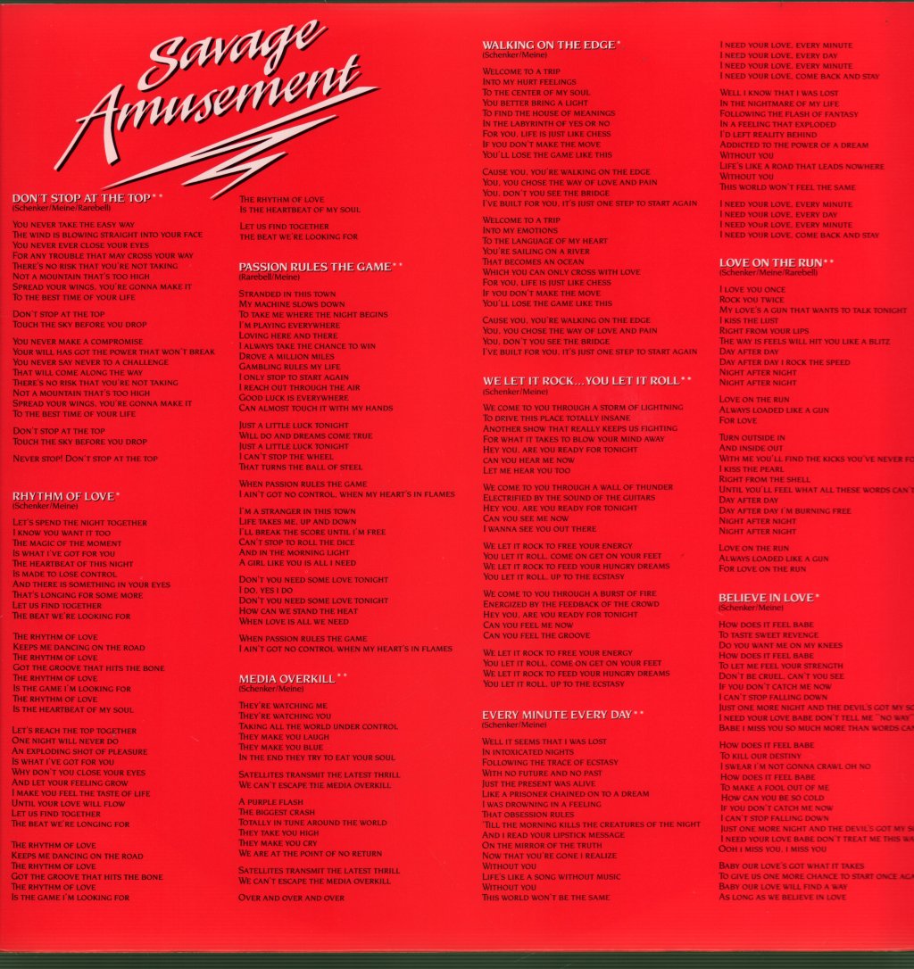 Scorpions - Savage Amusement - Lp