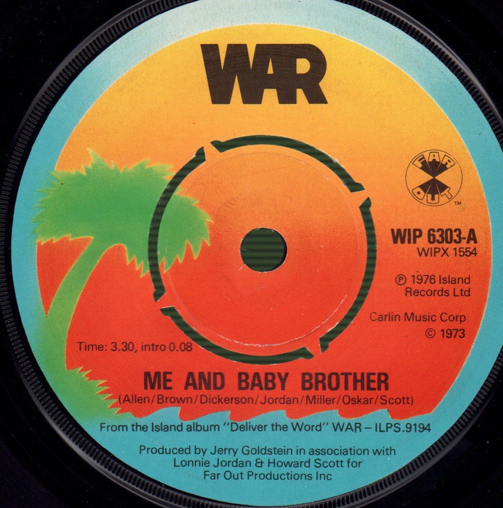 War - Me And Baby Brother - 7 Inch