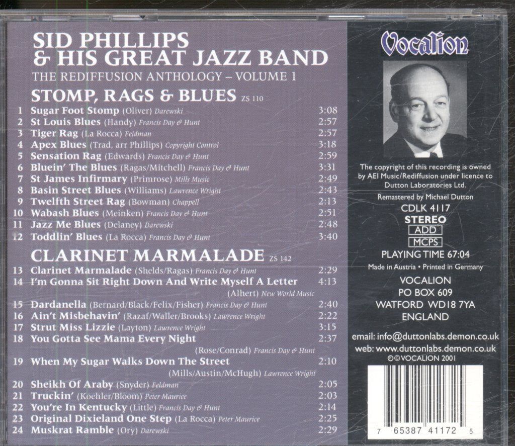 Sid Phillips And His Great Jazz Band - Rediffusion Anthology - Volume 1 - Cd