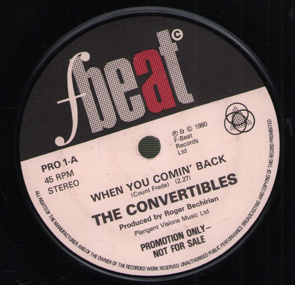 Convertibles - When You Comin' Back - 7 Inch