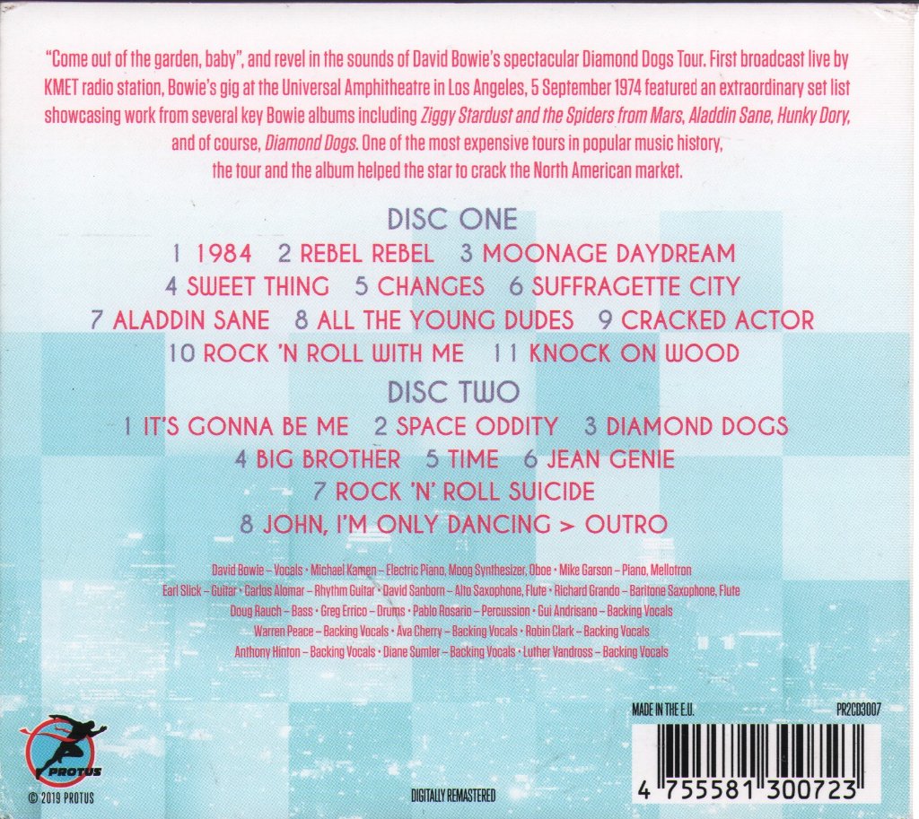 David Bowie - Live Los Angeles 1974 - Double Cd
