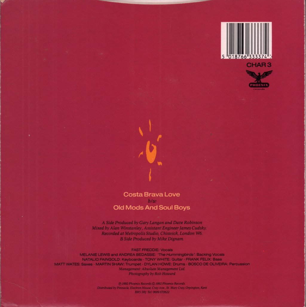 Fast Freddie's Fingertips - Costa Brava Love - 7 Inch