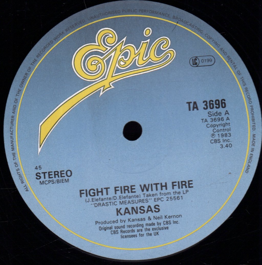 Kansas - Fight Fire With Fire - 12 Inch