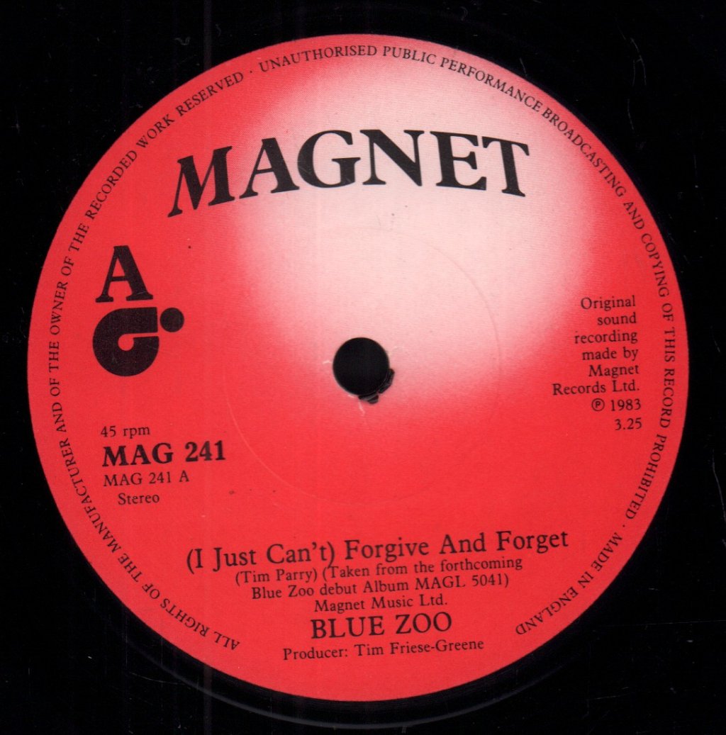 Blue Zoo - Forgive And Forget - 7 Inch
