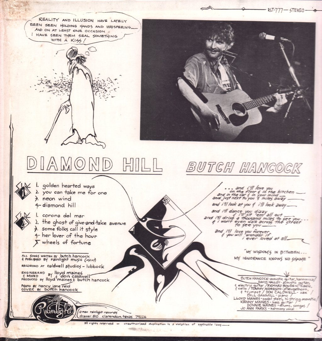 Butch Hancock - Diamond Hill - Lp
