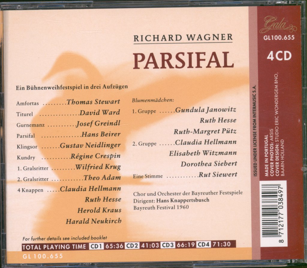 Chor Und Orchester der Bayreuther Festspiele, Hans Knappertsbusch - Wagner - Parsifal - Knappertsbusch - Cd Set