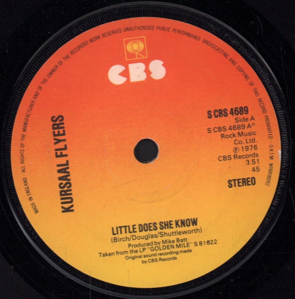 Kursaal Flyers - Little Does She Know - 7 Inch