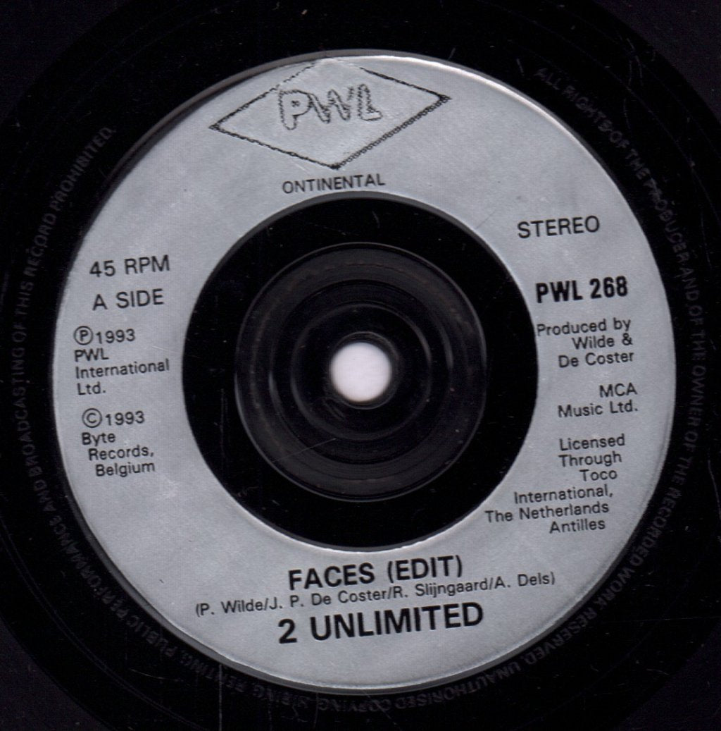 2 Unlimited - Faces - 7 Inch