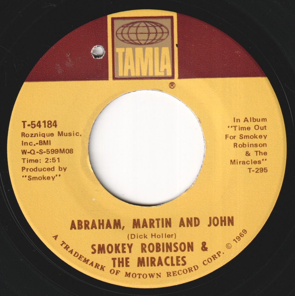 Smokey Robinson And The Miracles - Abraham, Martin And John - 7 Inch