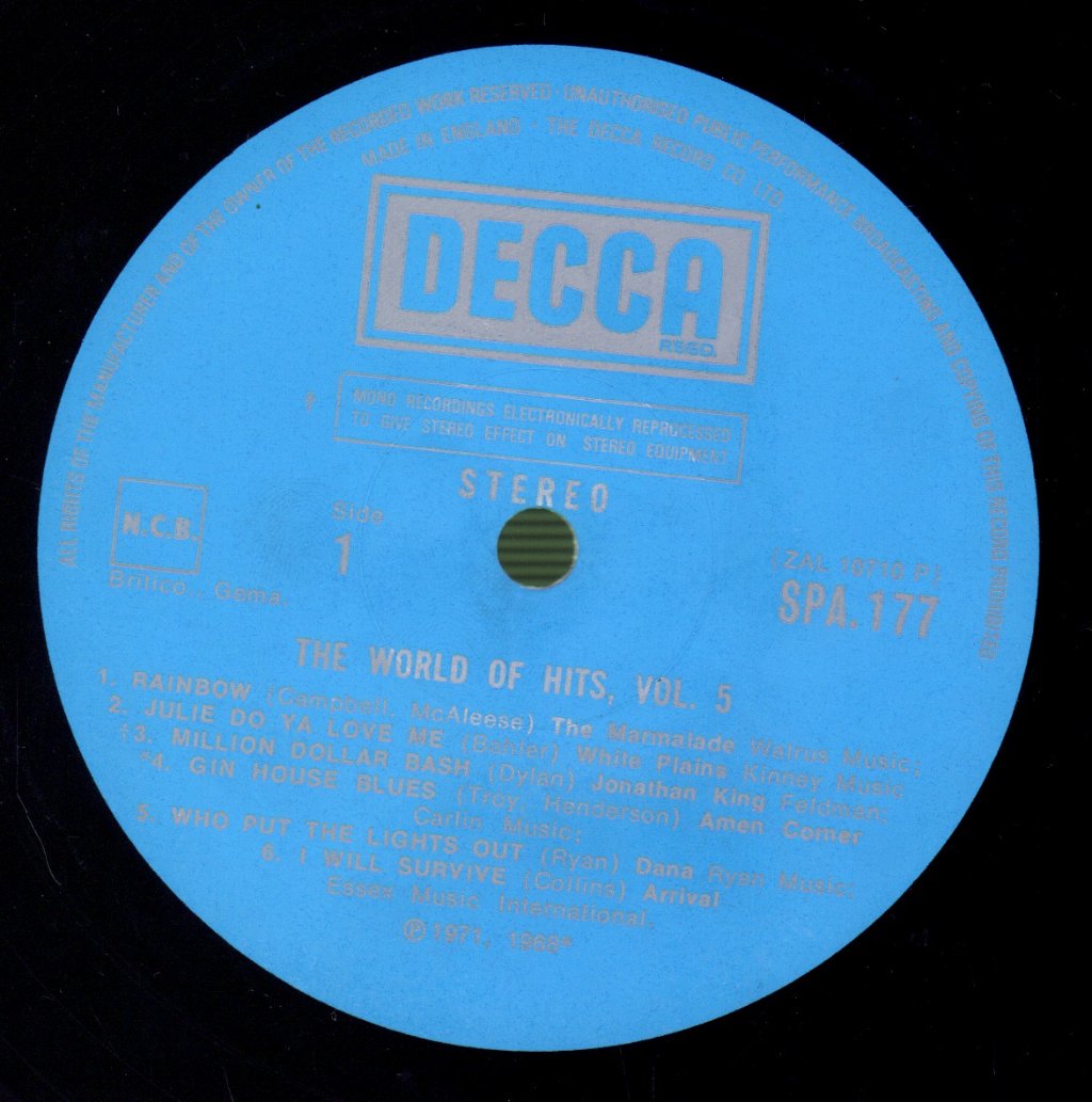 Various Artists - World Of Hits Vol 5 - Lp