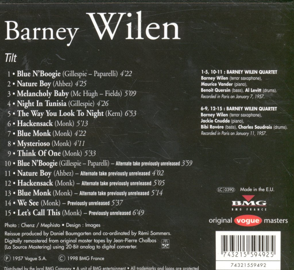 Barney Wilen - Tilt - Cd