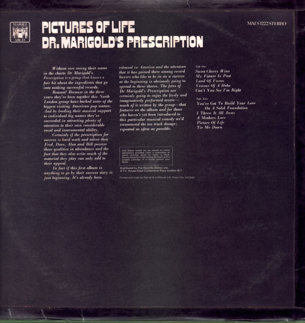Dr. Marigold's Prescription - Pictures Of Life - Lp