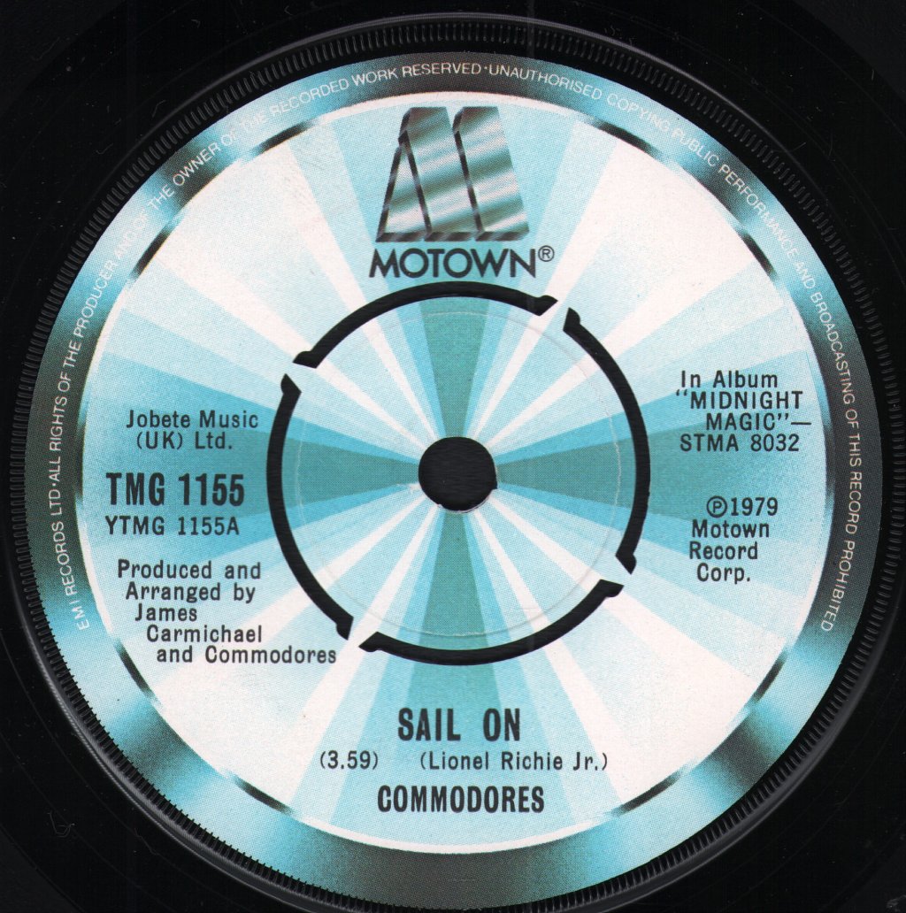 Commodores - Sail On - 7 Inch