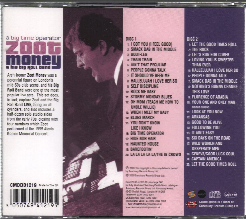 Zoot Money's Big Roll Band - A Big Time Operator - Double Cd