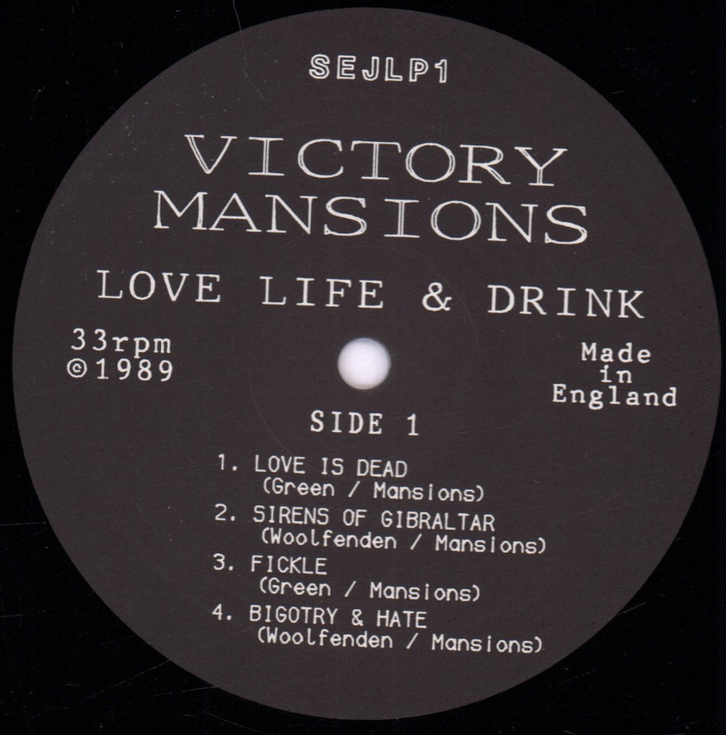 Victory Mansions - Love Life And Drink - Lp