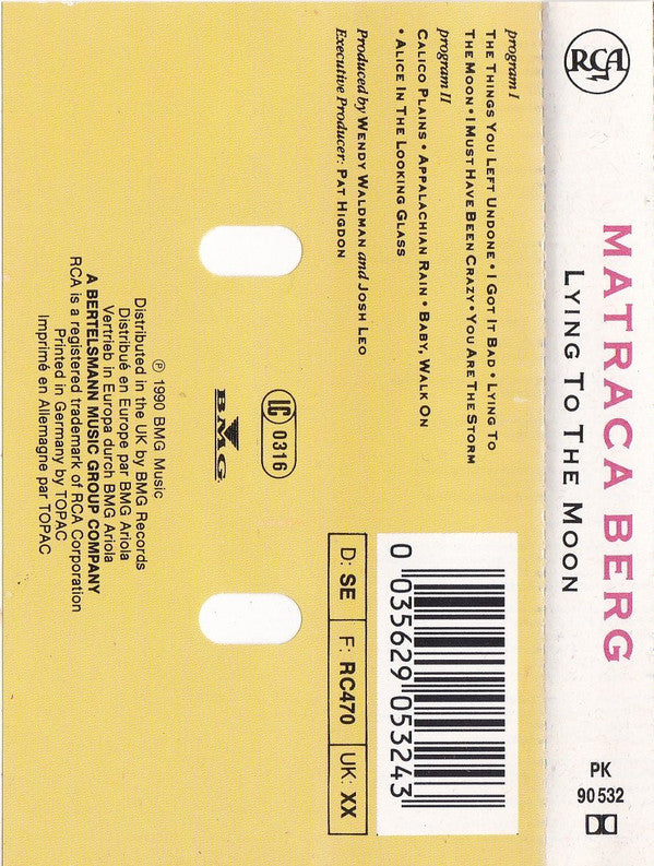 Matraca Berg - Lying To The Moon - Cassette