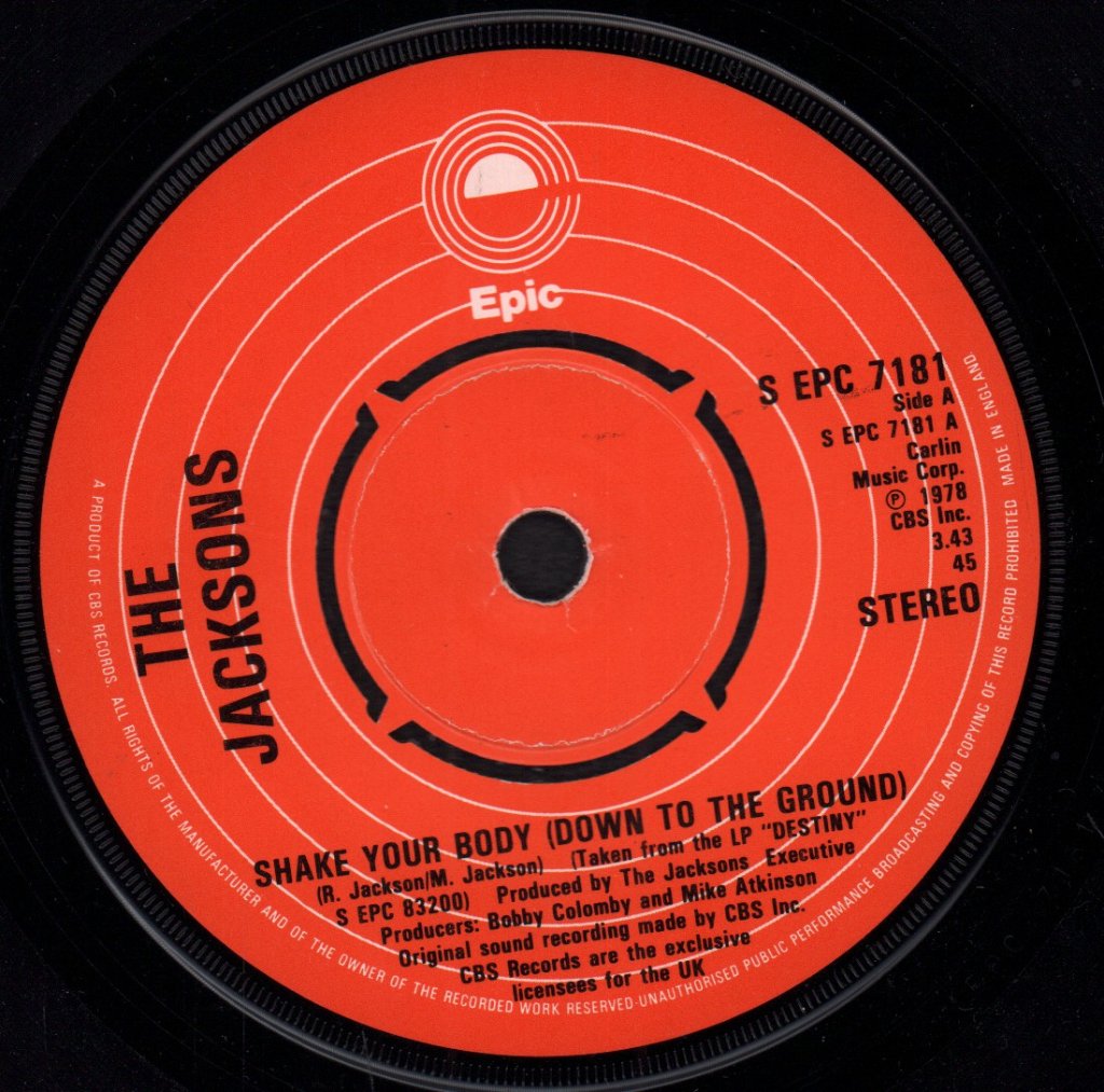Jacksons (Us Group) - Shake Your Body - 7 Inch