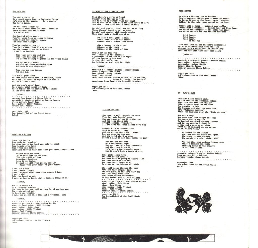 Tom Russell - Heart On A Sleeve - Lp