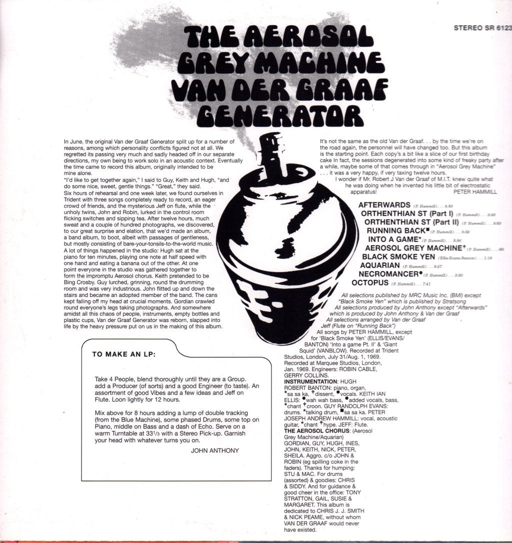 Van Der Graaf Generator - Aerosol Grey Machine - Lp