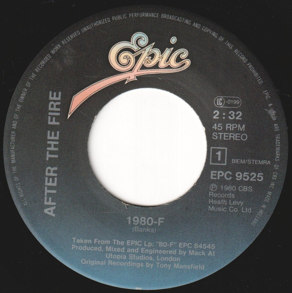 After The Fire - 1980-F - 7 Inch