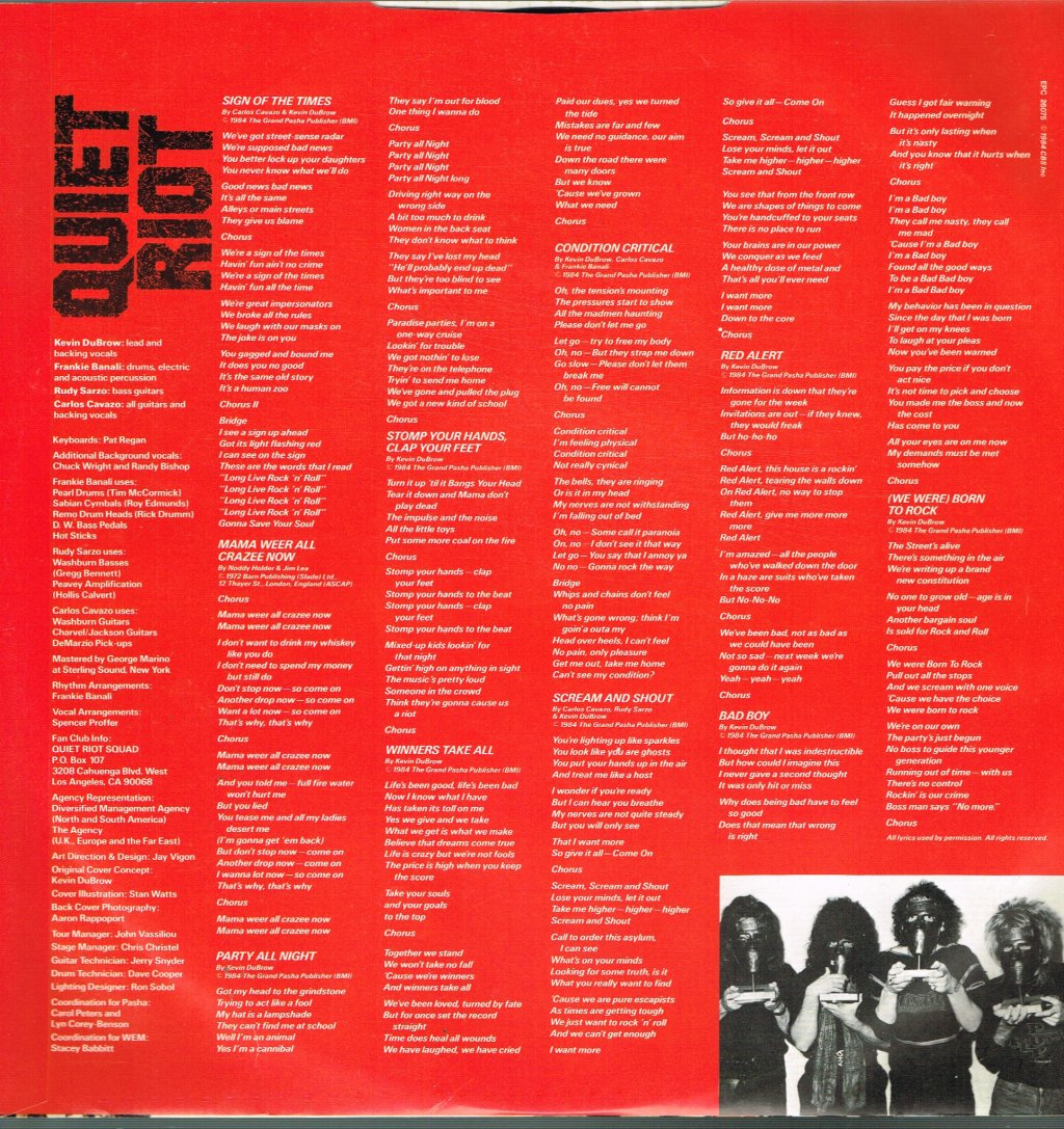 Quiet Riot - Condition Critical - Lp