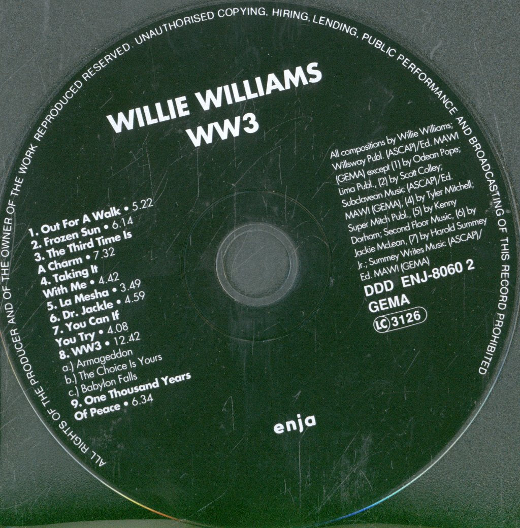 Willie Williams - WW3 - Cd