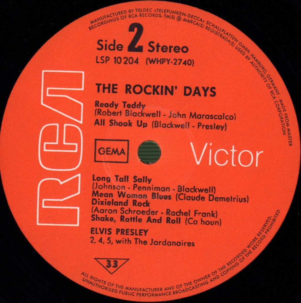 Elvis Presley - Rockin' Days - Lp