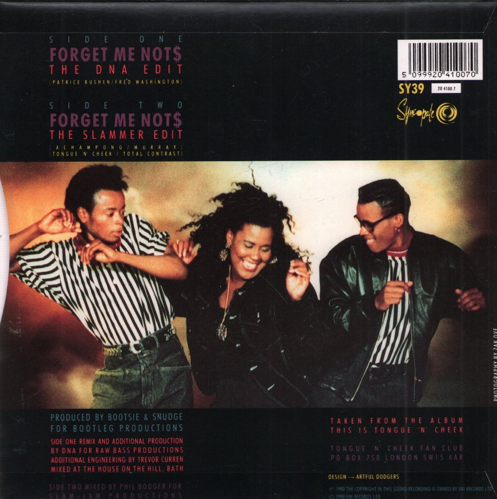 Tongue N Cheek (90'S Artist) - Forget Me Nots - 7 Inch