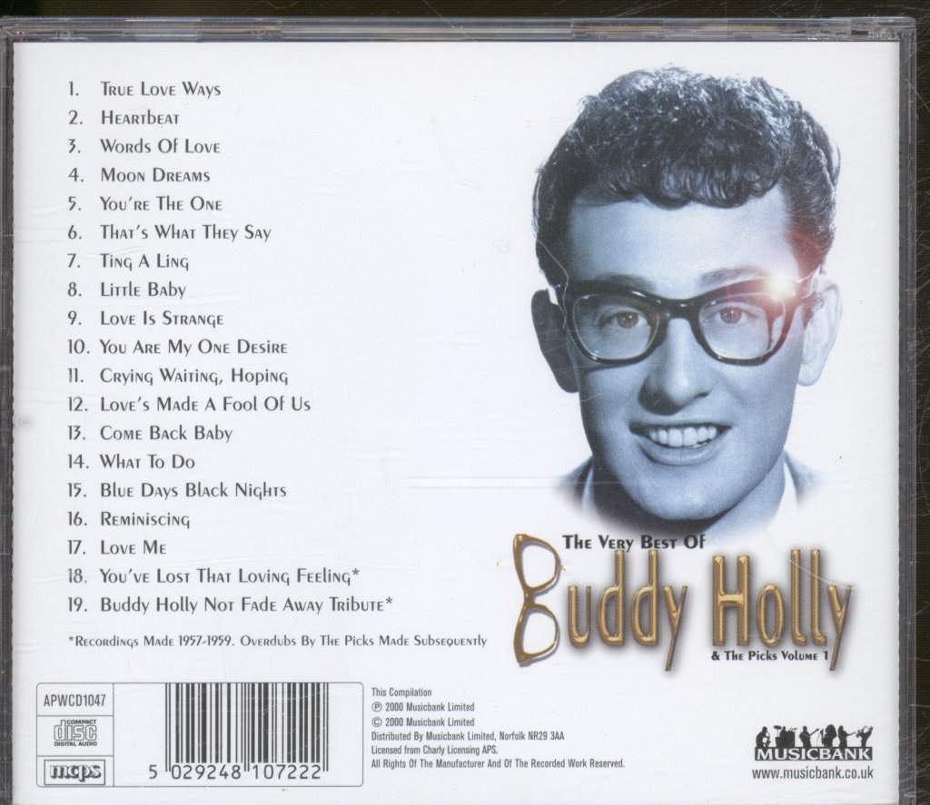 Buddy Holly And The Picks - Very Best Of Buddy Holly & The Picks Volume 1 - Cd