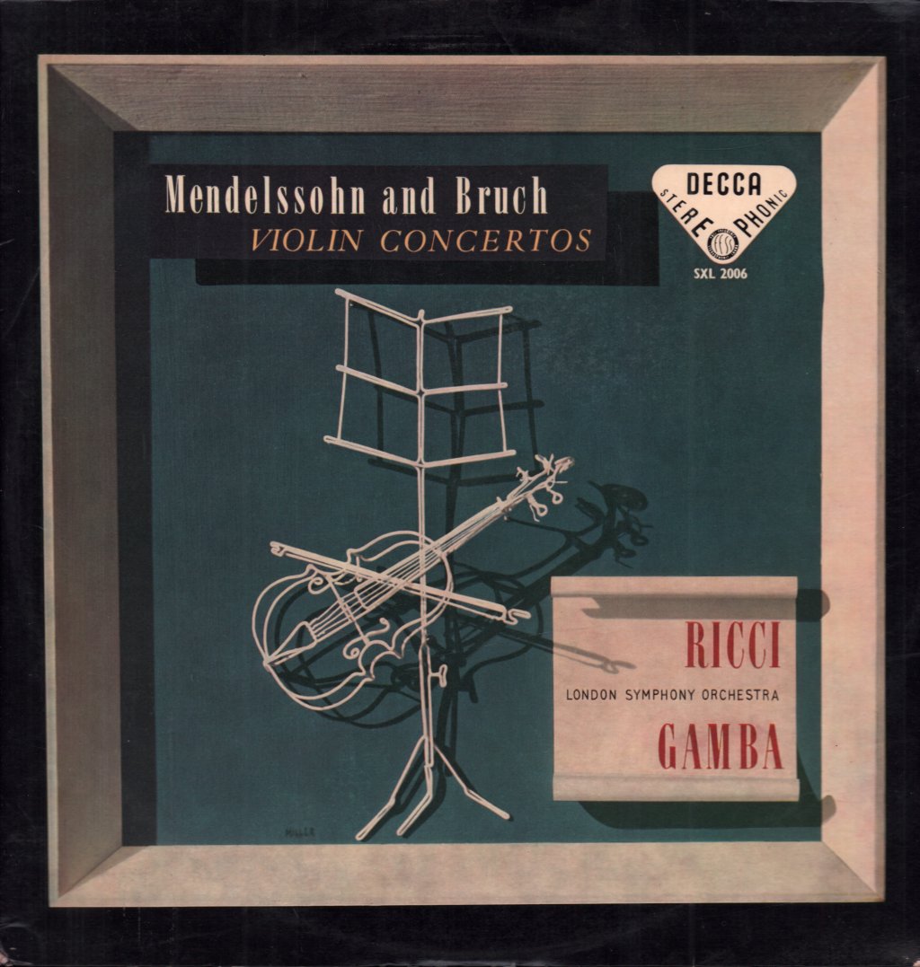 Ruggiero Ricci with the london symphony orchestra - mendelssohn and bruch Violin Concertos - Lp