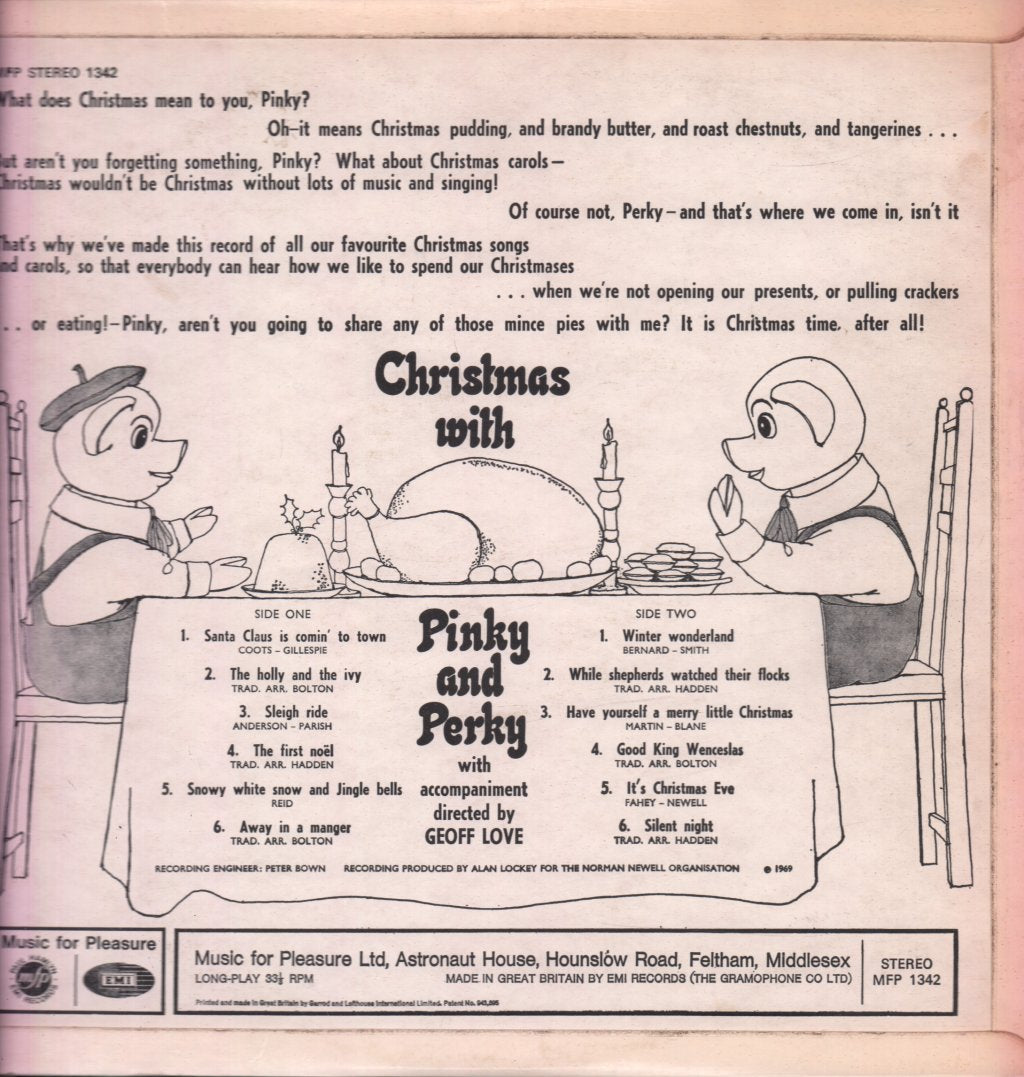 Pinky And Perky (Childrens) - Christmas With - Lp
