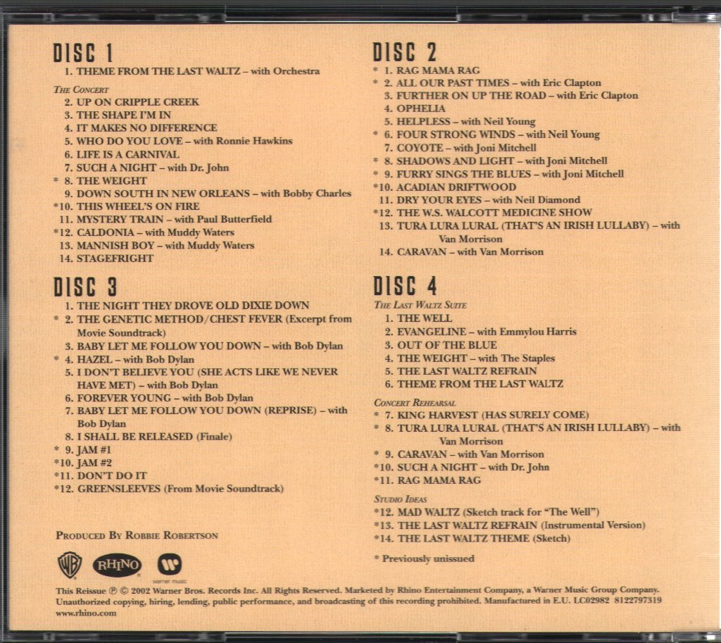 Band - Last Waltz - Cd Set