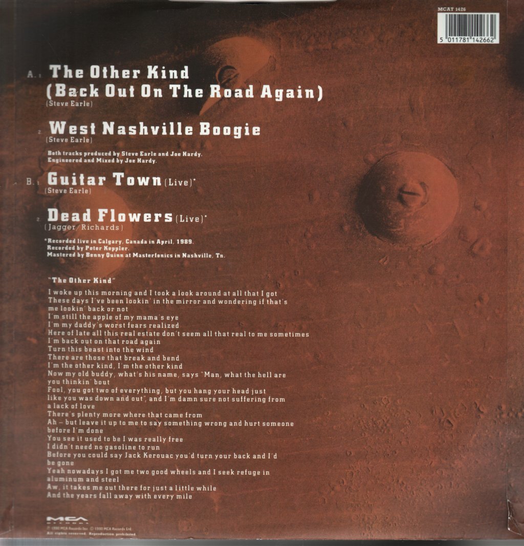 Steve Earle & The Dukes - Other Kind (Back Out On The Road Again) - 12 Inch