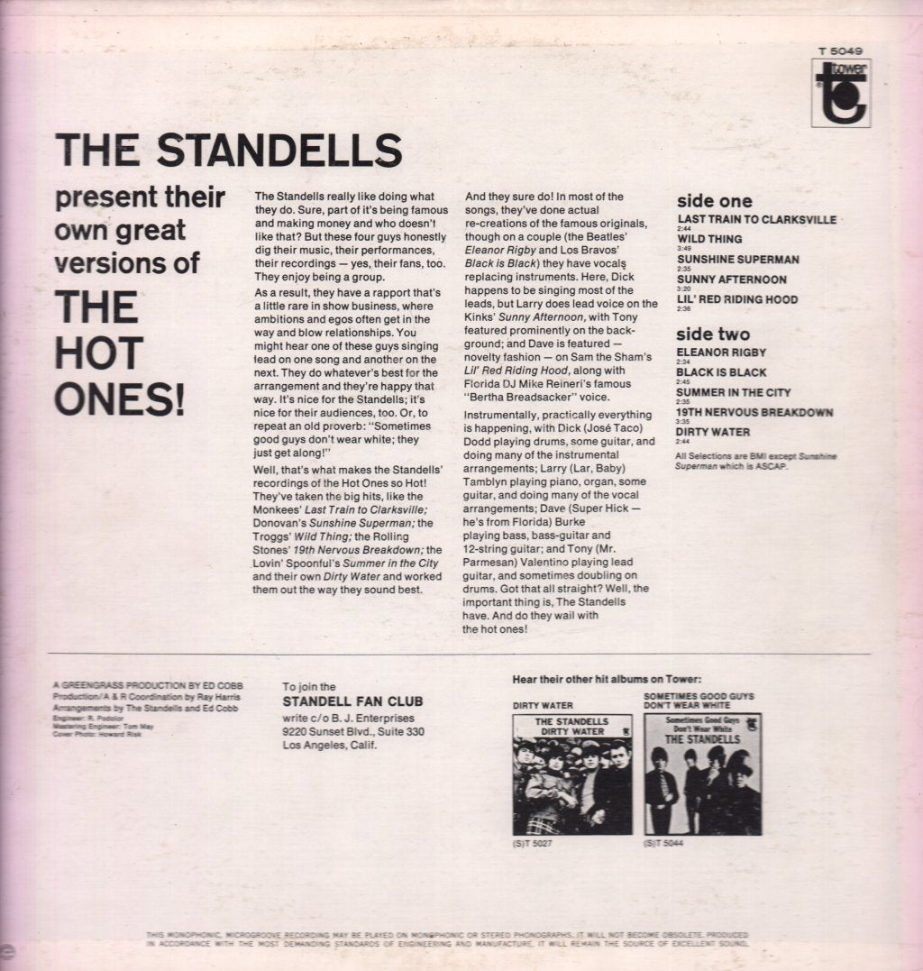 Standells - Hot Ones - Lp